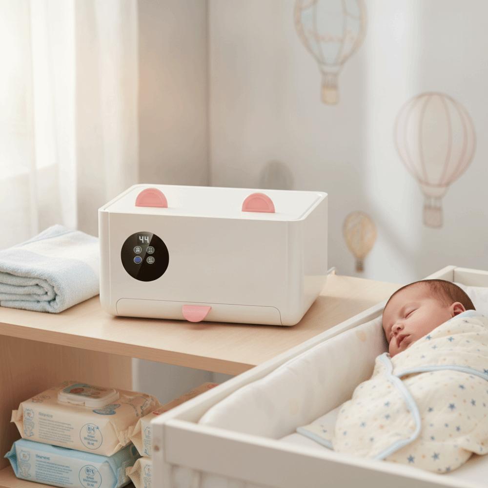 Portable Baby Wipe Warmer Safe Heating Box Multi-Functional Wet Tissue Heater Home Use