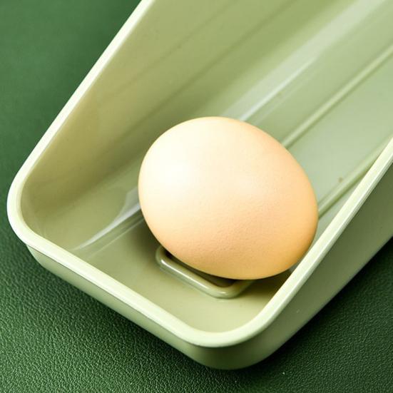 Kjøleskap Eggoppbevaringsboks Stor Kapasitet Sklisikker Stabelbar Design Lett å Rengjøre Automatisk Skyve Eggbrett Dispenser