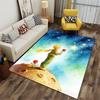 "Little Prince Holding Rose Carpet with Starry Sky Theme Design" Suitable for use as an anti-slip for living room bedroom sofas