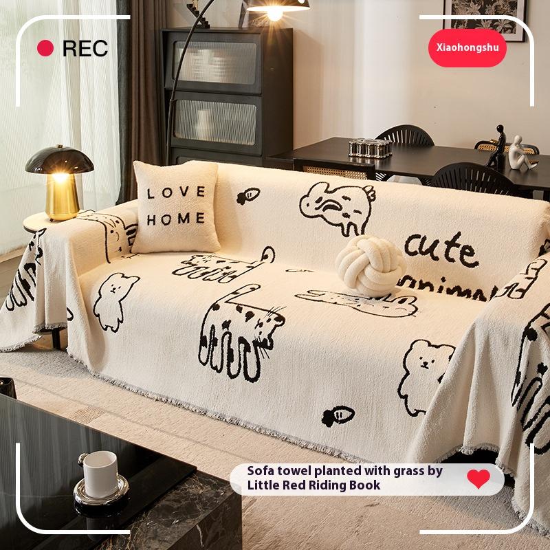 

Cat Pattern Sofa Cover Anti-Scratch Reversible 2/3/4 Seater Couch Slipcover Non-Slip Pet-Friendly Sofa Protector for Living Room 130x180cm