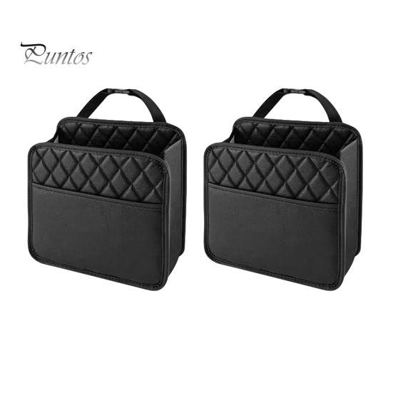 

2 шт., сумки для хранения на спинке сиденья, автомобильный органайзер, большая вместимость, водонепроницаемые, легко чистящиеся, складные, автомобильные подвесные сумки для мусора чёрный