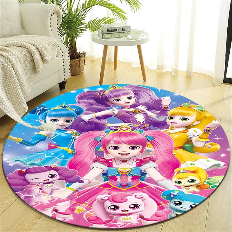 1pc Catch Teenieping Magic Sweethear (6) Design Printed Area Round Carpet for Bedroom Living Room Home Decor Rugs Mat Non Slip Mat Rug for Bedside