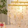 Table Lamp Crystal Glass Bedside Lamp Home Table Lamp Lampshade with Round Stand Elegant Modern for Bedroom Living Room Decor