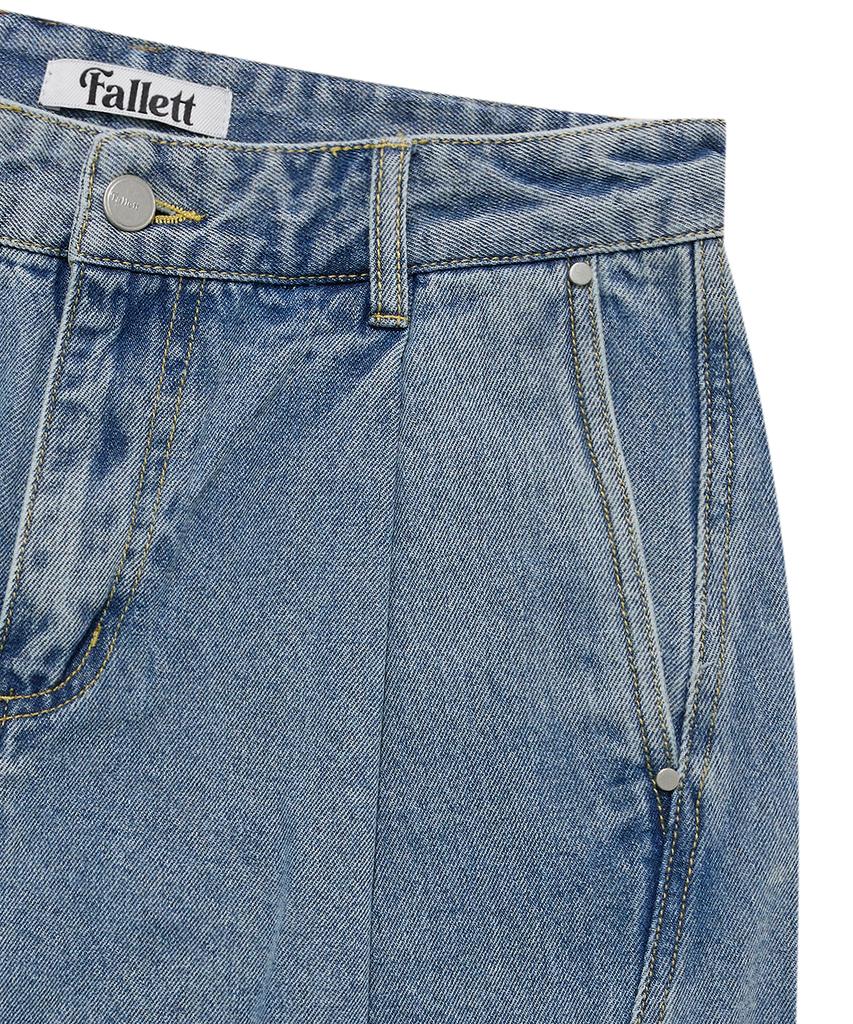 FALLETT Bermuda Denim Shorts Blue