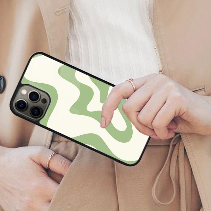 Liquid Swirl Abstract Pattern in Beige and Sage Magnetic Phone Case For APPLE iPhone 17 Air 16 14 13 12 Pro Max 15 Plus MagSafe