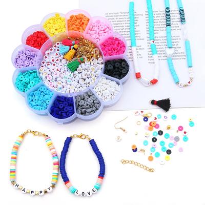Set di Perline Seme 2600-6200 Pezzi, Perline in Argilla Morbida da 3 mm 6 mm in Scatola per la Creazione di Gioielli Fai da Te