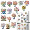 15 Stück 2D/Flaches Acryl DIY Diamantmalerei Kühlschrankmagnet-Set Speziell geformter Diamant Kühlschrank Briefkasten Heimdekoration DIY Bastelbedarf