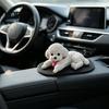 Creative Gifts for Anxiety Cute Puppy Figurine, Car Dashboard Decoration with Anti-Slip Mat, Desktop Stress Reliever Soft TPR Fidget Toy, Automotive