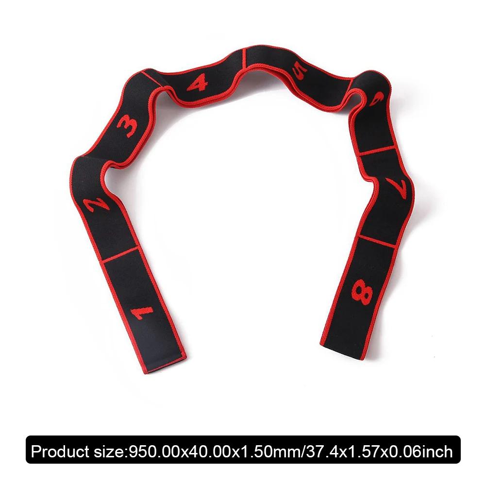 Yoga Pilates Resistance Band with 8 Numbers Stretch Resistance Band Exercise Elastic Band for Stretching and Physical Therapy
