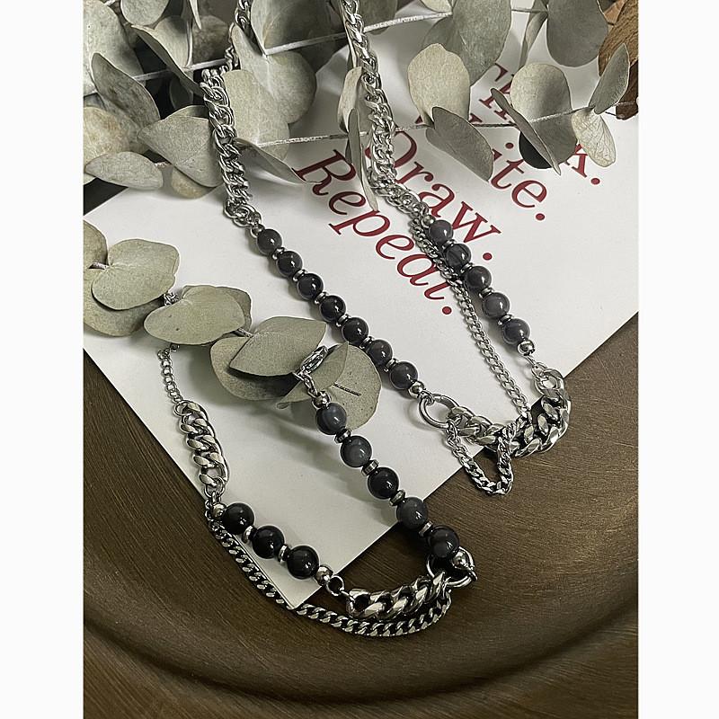 Handmade Geometric Stainless Steel Multilayer Chain Jewelry For Unisex Street Style