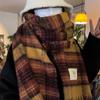 Autumn and Winter Scarves Women's Winter High-end Scarves Thickened and Warm Tonglu Imitation Cashmere Plaid Scarves
