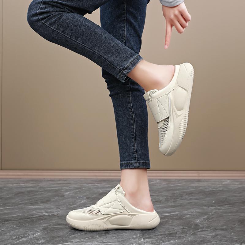 Damen Sommer Sandalen Beige Lässige Mädchen Sneaker Schwarz Lässige Sport Sandalen Übergröße