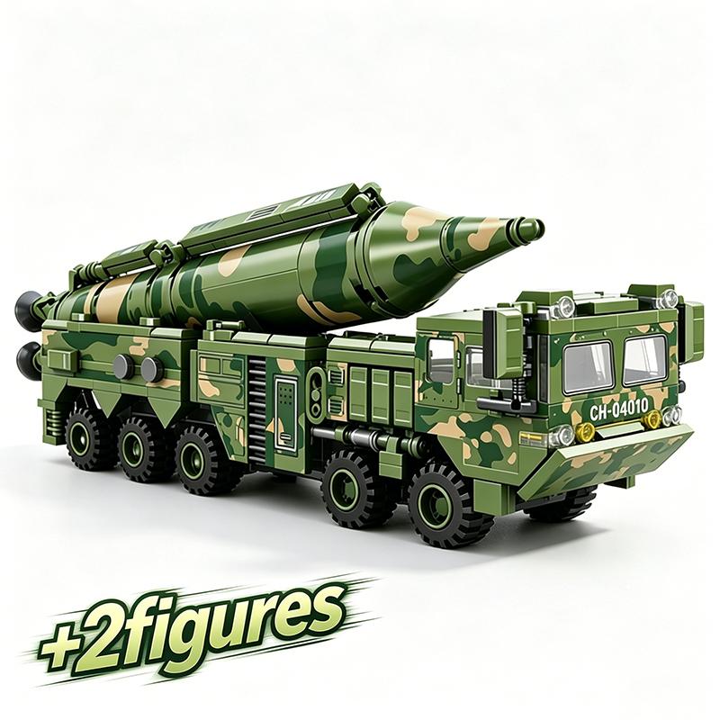 Military Building Blocks Missile Vehicle Building Blocks Intercontinental Missile Childrens Toy Christmas Holiday Gift