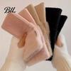 Solid Color Casual Winter Mittens 1 Pair Fingerless Gloves, Warm Half Finger Mittens, Thermal Protection Gloves for Soft Fuzzy Fleece Driving Writing