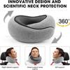 Travel Neck Pillow Memory Foam U-shaped Pillow Snail Style Travel Neck Support Portable Adjustable Soft Noon Break Sleep Pillows