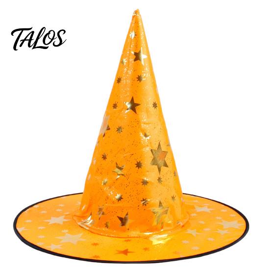 Decorative Wizard Hat Halloween Witch Hat, Adult Kids Cosplay Cone with Spider Black Web Star Decor, Gothic Party Costume Prop, Trick or Treat