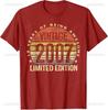 2007 Vintage T-Shirt zum 18. Geburtstag Unisex Retro Grafikdruck Lustiger Slogan Partykleidung für Erwachsene