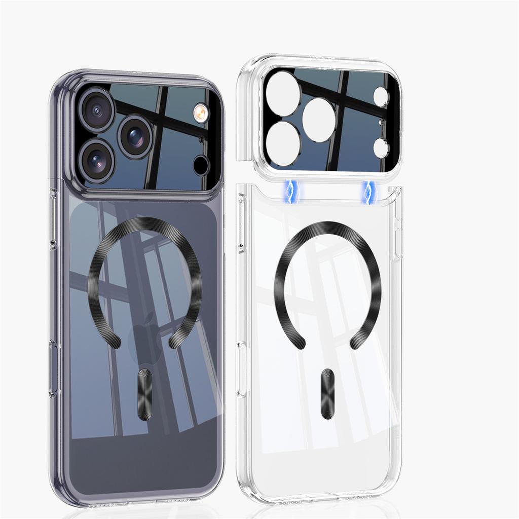 Galvanisierte für Magsafe Magnetische Transparente Handyhülle für iPhone 17 Pro Max 17 Pro Klare Harte Schale Stoßfeste Abdeckung