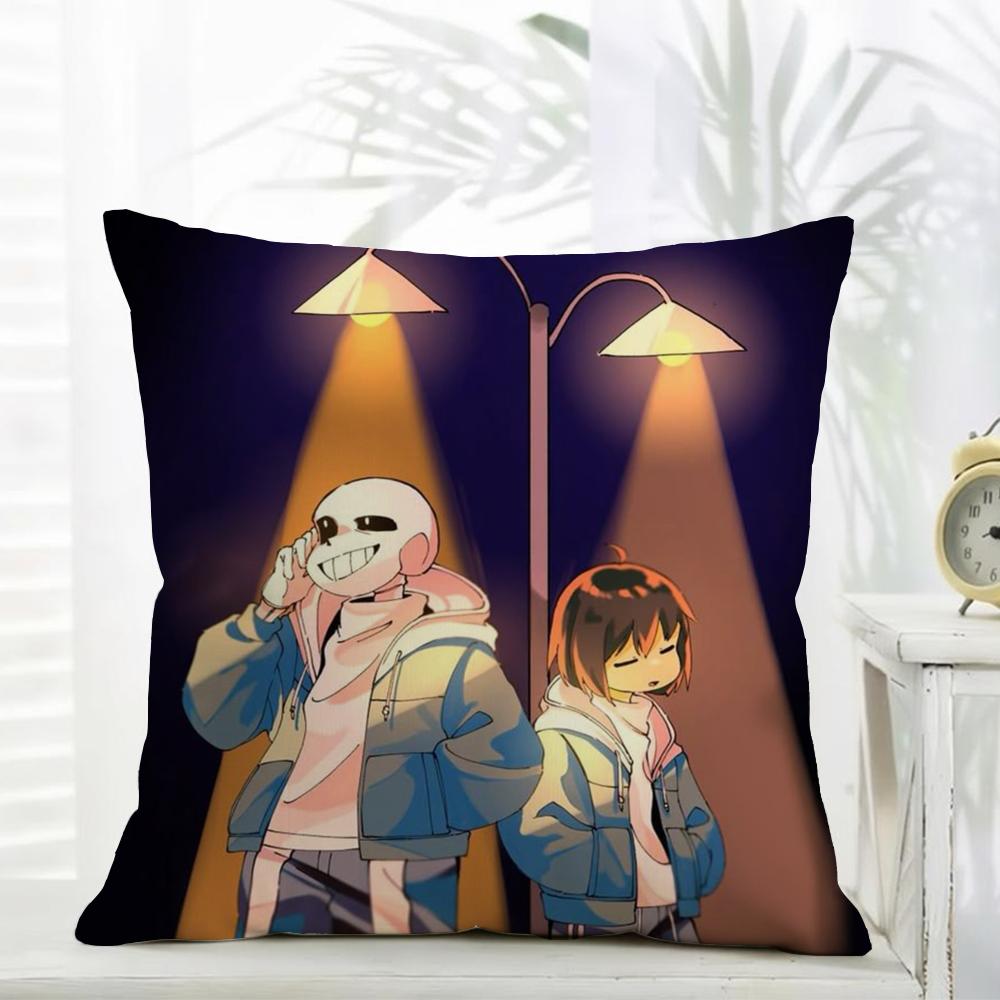 Spiel UUndertale Kissenbezug Täglich Waschbar Leinen Kissenhülle Weich für Sofa Bett Wohnzimmer Dekoration