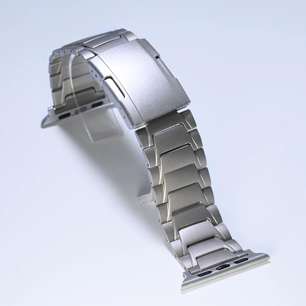 Titanium Strap For Apple Watch Ultra 2 49mm 45mm 44mm 42mm  Luxury Men Business Band For iWatch Series 9 8 7 6 5 4 Se 40mm 41mm