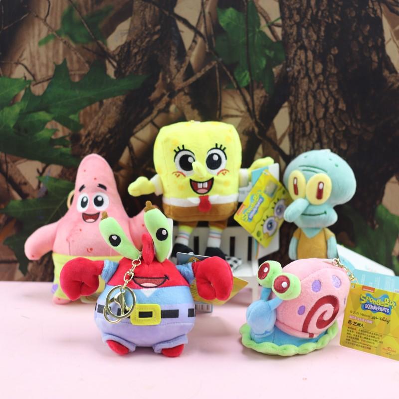 Anime Spongebob v kalhotách Patrick Hvězda Sépiák Eugene H. Krabs Gary Plyšová hračka Přívěsek na klíče Narozeninový dárek Pro dítě