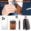 EUCAGR Card Slot Wallet  Faux Leather Card Box Pressing The Button Automatically Ejects The Card Magnetic card case