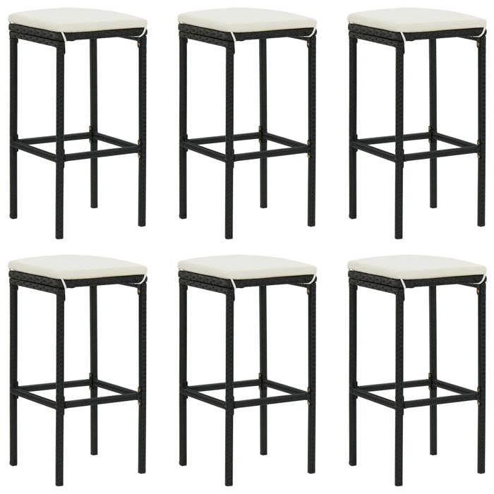 VidaXL 7-Piece Garden Bar Set with Cushions Bistro Furniture Outdoor Dining Set Lounge 3064784