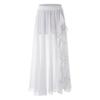 Gonna Chiffon Danza del Ventre da Donna Vita Elastica Volant a Cascata Spacco Laterale Costume da Ballo Svasato