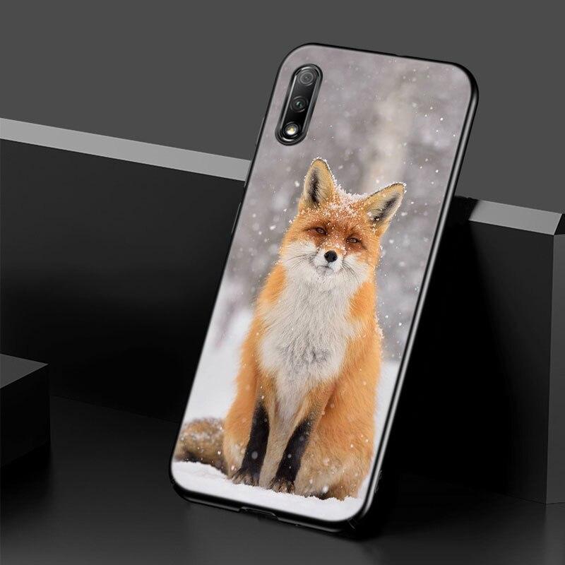 

Чехол с милым животным лисой для Huawei Honor 10X Lite 7A 8A 9X 20 Pro 7S 8C 8S 8X 9A 9C 10i 20i 30i 20E 20S 8 10 Lite, черный чехол Honor 10i