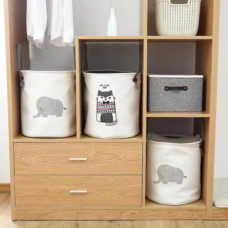 1Pc Foldable Dirty Clothes Toy Storage Basket Waterproof Storage Basket for Clothes and Miscellaneous Items