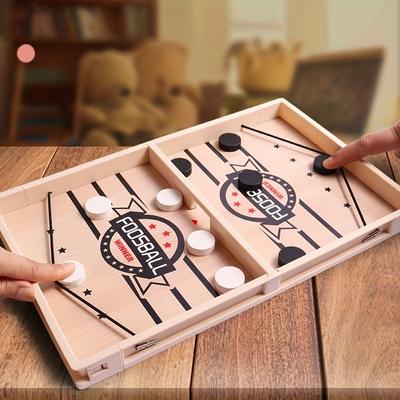 Wooden Catapult Chess for Two Players - Desktop Launching Fun Parent-Child Interactive Competitive Battle Game, Educational Toy