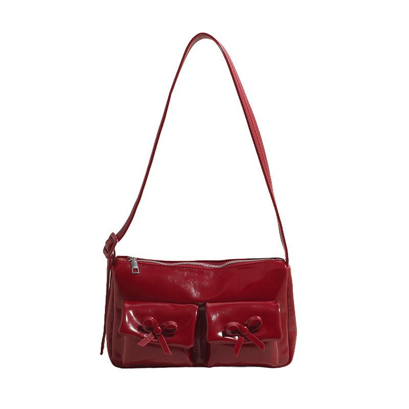 Ielgy Sweet Bow Tote Bag Fashionable All-Match Shoulder Messenger Bag