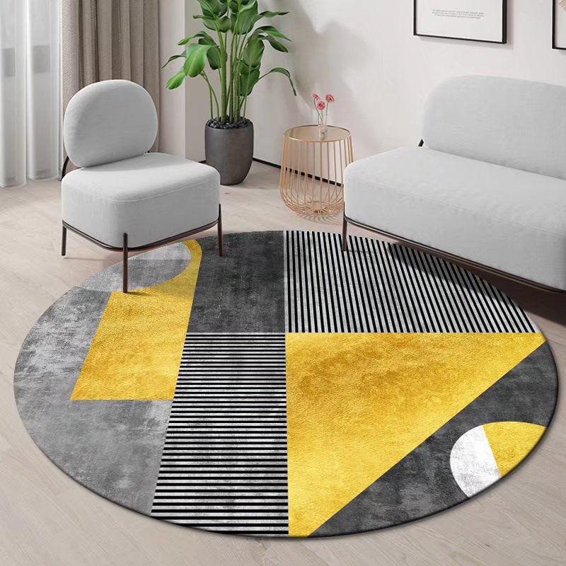 Round Carpet Nordic Living Room Light Luxury Carpet Home Bedroom Cradle Swivel Chair Anti Dirty Simple Study Room