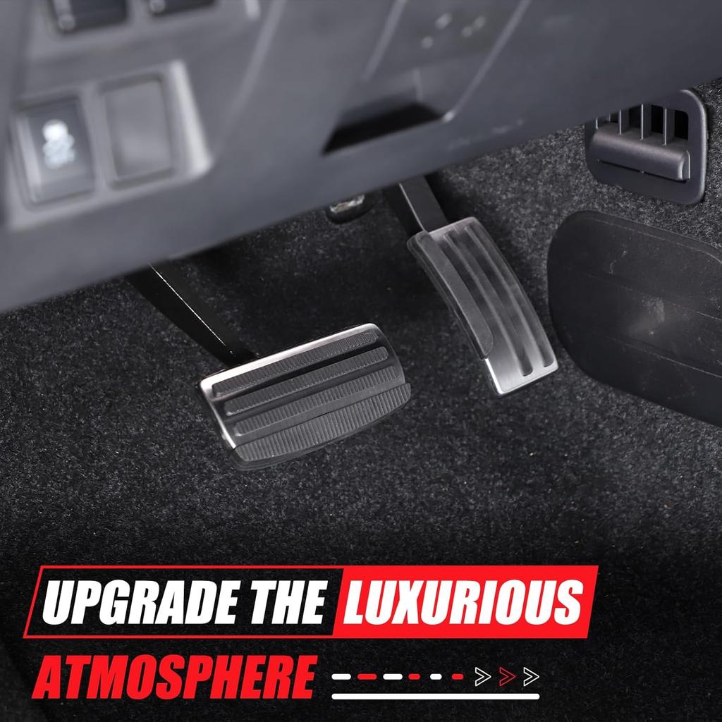 Gas Accelerator Pedal Covers Compatible with Nissan Frontier 2022-2024 Stainless Steel Throttle Brake Pedal Cover Anti-Slip No Drilling Brake Foot