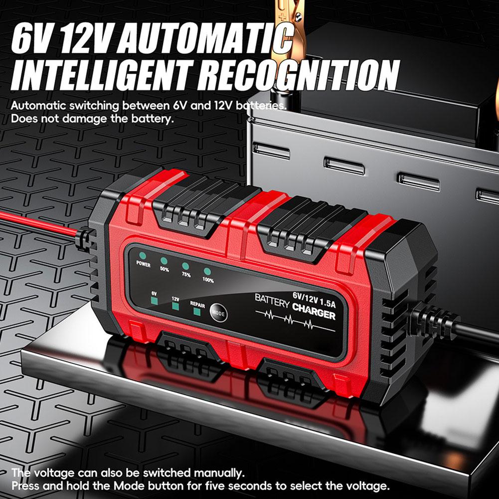 6V/12V Battery Charging Intelligent Control & Optimized Performance Battery Charger Multi-Level Protection Advanced Pulse Recond