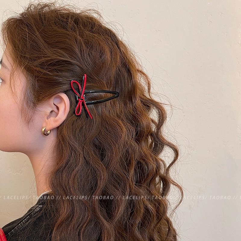 Контрастные красные и синие цвета~ заколка-бант зажим для волос боковой зажим зажим для челки заколка для челки головной убор