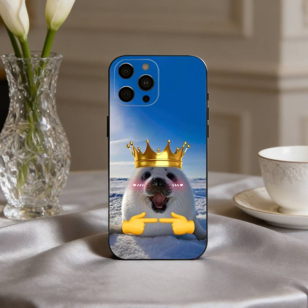 S-Seal F-Funny C-Cute Phone Case For iPhone 17pro, 16,15,14,13,12,11 X XR Plus,Others Soft Black Cover