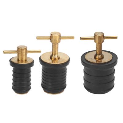 Korek spustowy z mosiądzu do łodzi, uchwyt w kształcie litery T, solidna konstrukcja, obrotowy, z uszczelką, gumowy