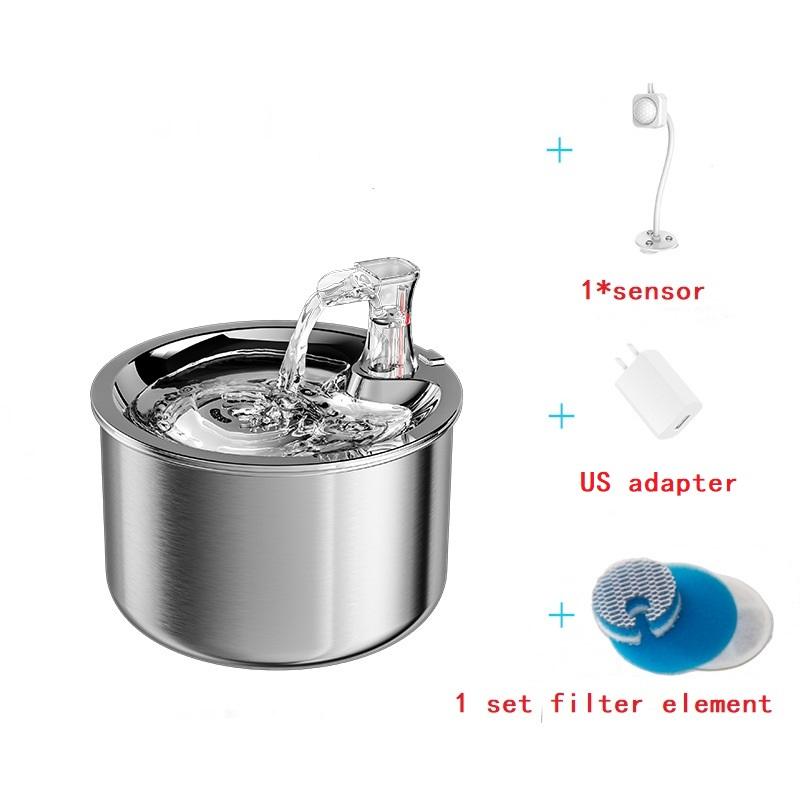 Classic Intelligent Stainless Steel Cat Water Fountain Automatic Drinker For Cats Feeder Pet Water Dispenser Drinking Fountain For Cats