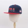 USA Flag Embroidered Flat Brim Snapback Hat, Adjustable American Patriotic Baseball Cap for Men Women