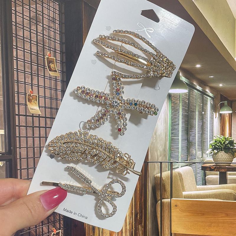 Pearl Hair Clip For Women Korean Hairpins Girl Geometric Crystal Hair Barrettes Fashion New Hairgrip Headwear Hair Accessories