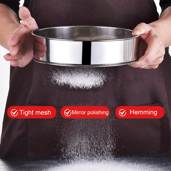 

Высококачественное полированное прочное сплошное цветное универсальное сито для приготовления пищи муки для выпечки