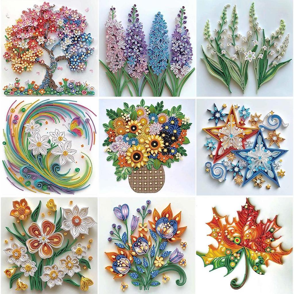 5D DIY Partial Special Shaped Drill Diamond Painting Kit Plant Decor30x30cm