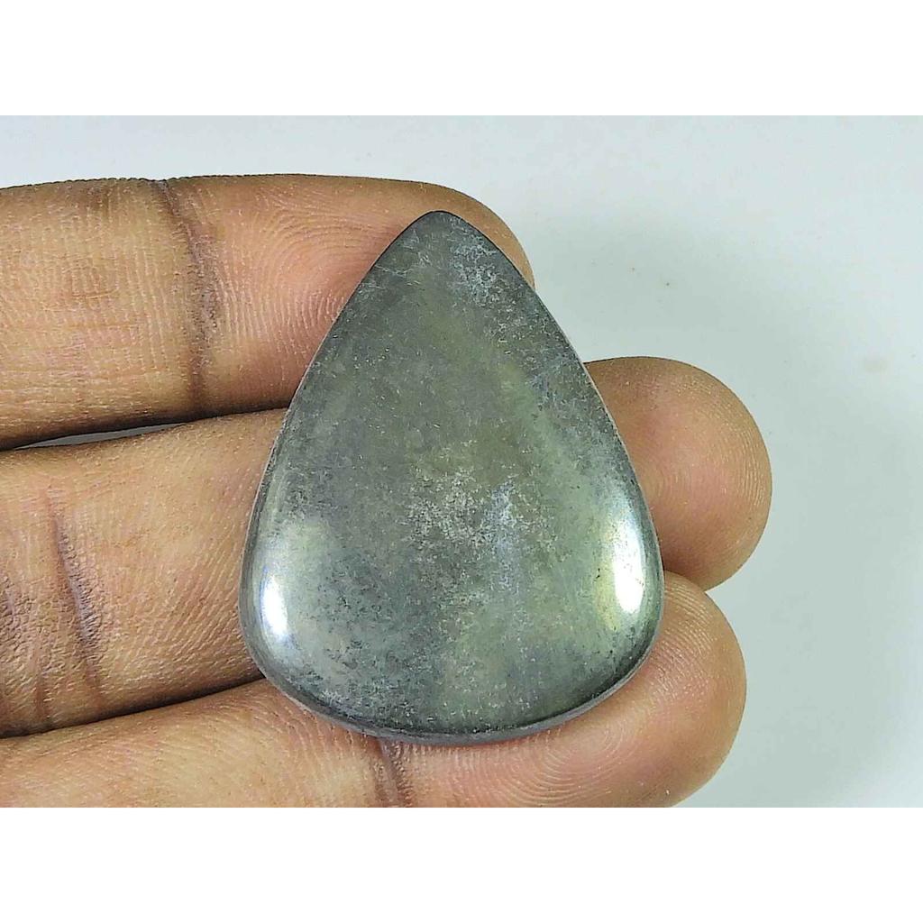 28X37X05MM Natural Appache Gold Pyrite Pear Cabochon Loose Gemstone 88Cts. SK-4253