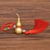 1Pc Traditional Chinese Feng Shui Gourd Brass Mental For Health Enhance Buddhist Good Luck Home Ornament Decor Pendant Keychain