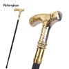 Golden White Wolf Luxury Pattern Walking Stick Party Fashion Elegant Walking Stick Decorative Cospaly Cane Knob Crosier 89cm