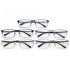 Mens Titanium Half Frame Reading Glasses Anti Blue Light Anti Fatigue Business Presbyopia Glasses Clear Lenses