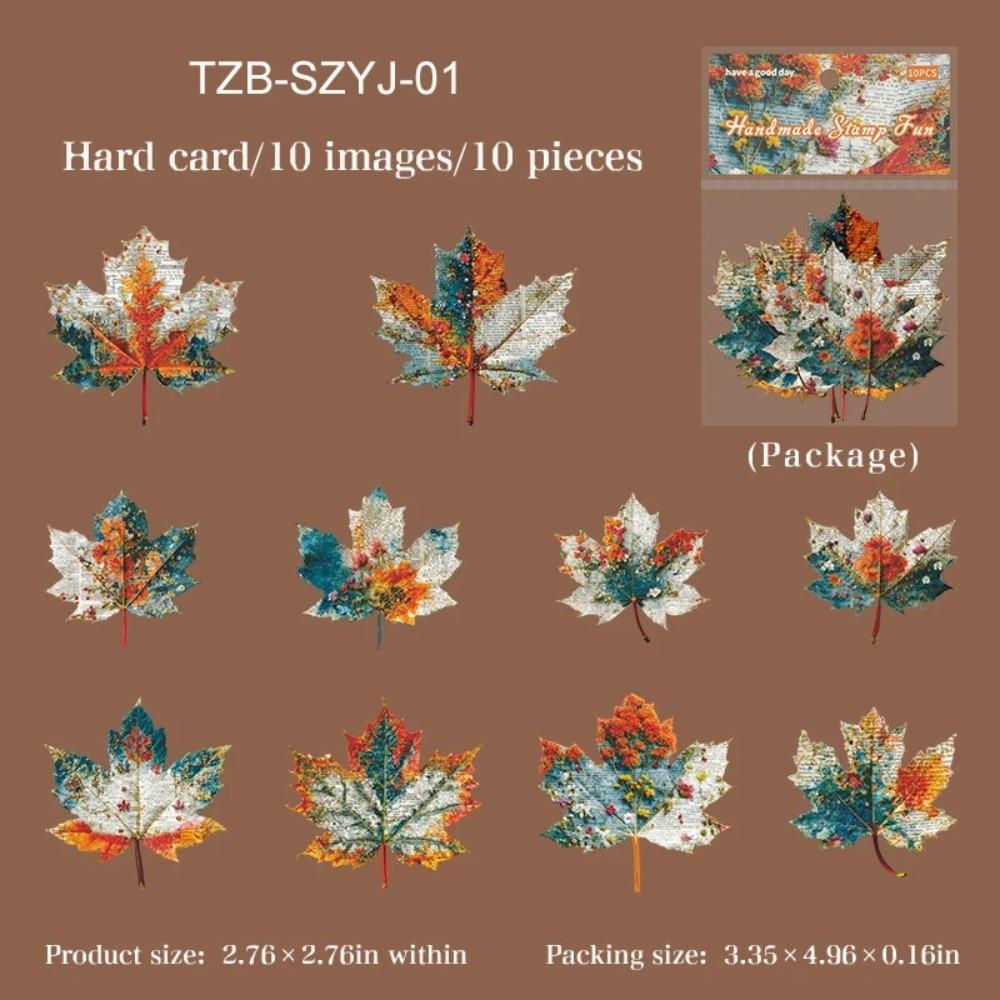 

Creative Hard Card Handmade Stamp Sticker Bird Butterfly Vintage Style DIY Journal Material Leaves Creative Sticker Stationery
