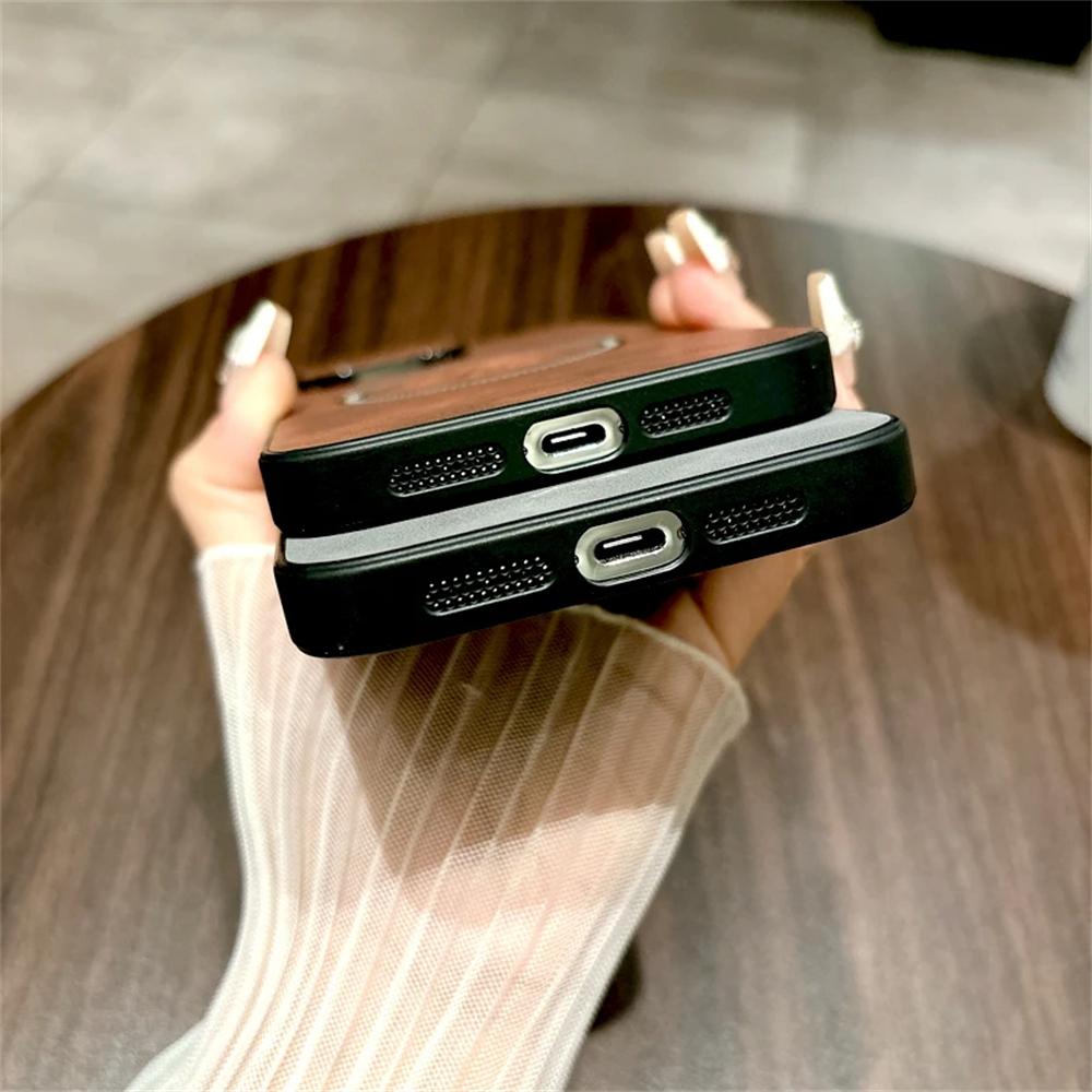 Pro Magsafe Kožené Javorový list Magnetické Pouzdra na telefon Pro iPhone 16 15 14 13 12 11 Pro Max Plus 16e Pouzdro Kryt pro bezdrátové nabíjení