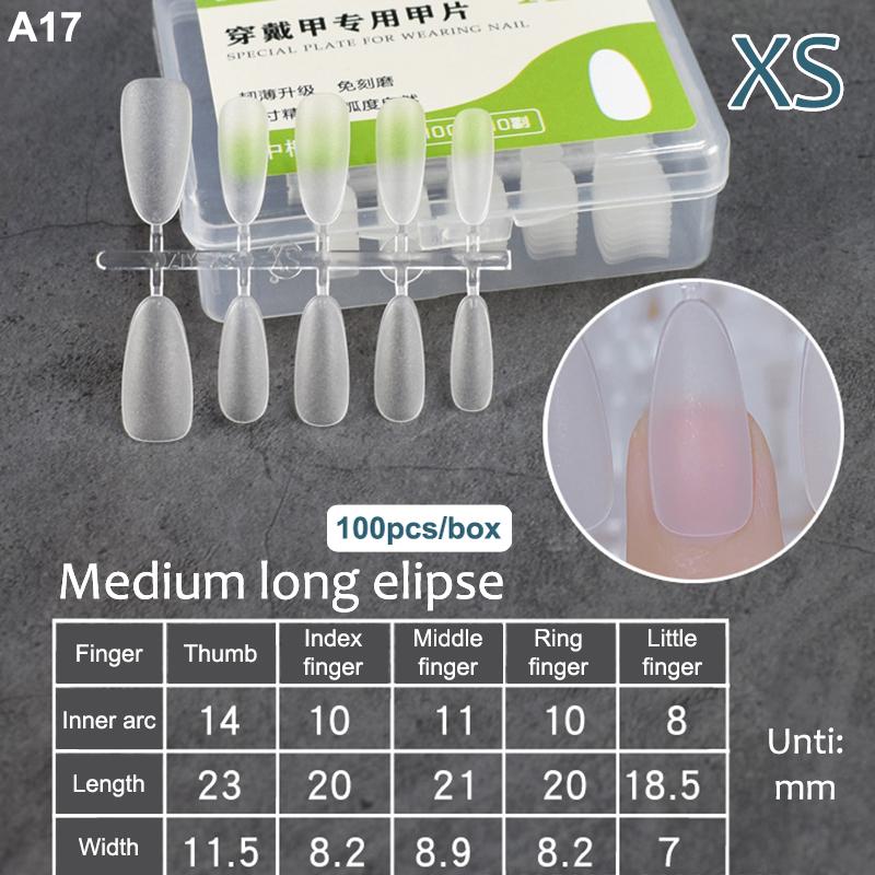 100Pcs/Box Fake Nail Tips Full Cover Coffin Press On Nail Extension Clear Soft Gel Tips False Nail Design Manicure Tools